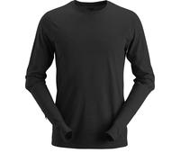 Snickers Workwear AllroundWork Wool T-shirt à manches longues en laine noir XXL