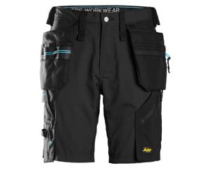 Snickers Workwear LiteWork 6110 Short de travail léger avec poches holster, Noir, 56