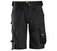 Snickers Workwear Pantalon Corto Elastico Holgado Allroundwork Negro Talla 052 Short élastique Ample Noir Taille, Non Applicable, 30 Mixte