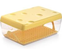 Snips Boîte à Fromage, 3 LT, Conteneur Transparent et Couvercle Jaune, Grille Détachable, Dimensions 26 x 17 x 10, Made in Italy