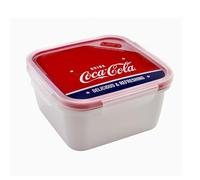 Snips, Coca-Cola Carrée 1,4 L, Lunch Box avec Couvercle, Bento Box 4 Verrous de Sécurité 18 x 18 x 8,5 cm, Lunch Box Made in Italy