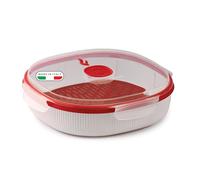 Snips Cuiseur Vapeur Micro-Ondes 2 L, Boîte Alimentaire avec Panier Interne, pour Légumes, Poisson, Viande et Pommes de Terre, Lave-Vaisselle, 24,5 x 24,5 x 7 cm, Made in Italy