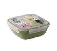 Snips, Fresh Lunch Box Carré, Décor Tucano, Couvercle avec 4 Fermetures de Sécurité, Joint Freshness, 1.50 LT, 21 x 21 x 8 cm, Made in Italy