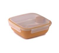 Snips, Fresh Lunch Box Carré, Moutarde, Couvercle avec 4 Fermetures de Sécurité, Joint Freshness, 1.50 LT, 21 x 21 x 8 cm, Made in Italy