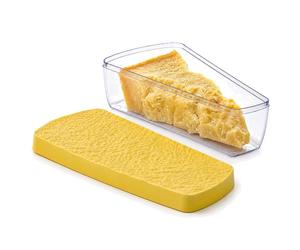 Snips, Garde Parmesan 0,90 LT, Conteneur Fromage Transparent et Jaune, Boite Rangement Frigo 22 x 12 x 7 cm, Made in Italy