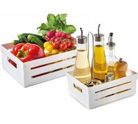 Snips, Lot 2 Boite Rangement, 5 + 2 LT, Paniers et Boîtes de Rangement Cuisine, Caisse Rangement, Couleur blanche, Fabriqué en Italie
