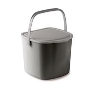 Snips, Poubelle Compost Cuisine avec Couvercle et Poignée 3L, Composteur Cuisine, Poubelle à Compost 20,5 x 18,5 x 16,7 Made in Italy, Gris