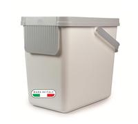 Snips Poubelle Tri Sélectif 25 litres, Poubelle de Tri de Cuisine 26 x 36 x 34 cm Couleur Blanche, Made in Italy.