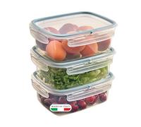Snips, SnipsLock, Boîte de conservation Rectangulaire, Boite Rangement Frigo 1,80 Lt, 3 pcs, 4 Fermetures de sécurité, 23,5 x 18,5 x 13 cm, Made in Italy