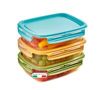 Snips, SnipsLock MIXCOLOR, Set de 3 Contenants pour Aliments, 3 x 1,4 LT, Rectangulaire, 23,5 x 18,5 x 11 cm, Fabriqué en Italie