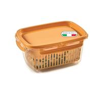 Snips Veggie SnipsLock Boîte Conservation Fruits et Légumes 1,2 L, Boîte Alimentaire Frigo avec Panier Amovible, 4 Fermetures, Empilable, Lave-Vaisselle, Made in Italy