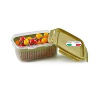 Snips Veggie SnipsLock Boîte Conservation Fruits et Légumes 1,8 L, Boîte Alimentaire Frigo avec Panier Amovible, 4 Fermetures, Empilable, Lave-Vaisselle, Made in Italy