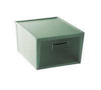 Snips, Yoga, Boîte de Rangement, 15 L, Boîte Organisateur, Conteneur en Plastique Gain de Place, Organisateur Vert, 37 x 27.7 x 33 cm, Ouverture Frontale, Made in Italy