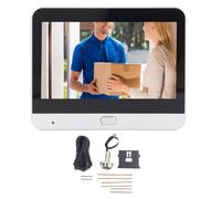 Snnowdate Judas de Porte Connecté Caméra 3 MP écran 4,3 Pouces (Argenté) | Installation sans câblage, audio bidirectionnel, vision nocturne, maison appartement bureau, stockage microSD 256 Go
