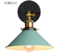 SNOGOLD Applique Murale Rétro Abat-jour Ø22cm Vert en Forme de Parapluie E27 Luminaire en Métal Vintage Plafonnier pour Couloir
