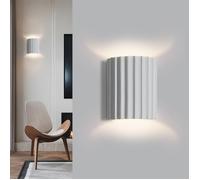 SNOGOLD Applique Murale Up-Down Moderne Blanc, Half-Cylindre G9 Luminaire Lumière Blanc Applique Intérieur pour Couloir Escalier