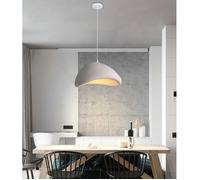 SNOGOLD Lampe Suspendue Moderne, Abat-jour en PVC Forme Ciment Gris Ø50cm, E27 Suspension Vintage Lustre Industriel pour Salon