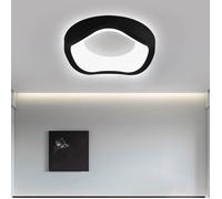 SNOGOLD Plafonnier LED Moderne 12W Lumière Blanche - Lampe de Plafond Noir Ø20cm Luminaire pour Salon Cuisine Chambre