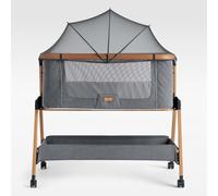 SnooBee Lit Bebe Berceau Cododo Bébé Réglable - Lit Co-Sleeper Nouveau-né avec Matelas, 7 Niveaux de Hauteur, Roulettes, Côtés en Mesh Respirant, Pliable avec Sac de Transport, 0-6 Mois