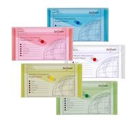 Snopake 10070 Polyfile DL Pochettes avec bouton-pression Classique Couleurs assorties (Lot de 5)