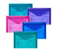 Snopake 11355 Lot de 5 porte-documents Electra A5 en polypropylène (Différents coloris) (Import Allemagne)