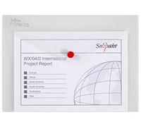 Snopake 11382 Polyfile A5 Pochettes avec bouton-pression Classique Transparent (Lot de 5)