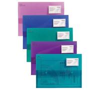 Snopake 11756 Polyplus Electra Lot De 5 Porte-Documents A4 En Polypropylène Solide Couleurs Assorties