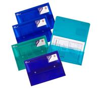 Snopake 11756 Polyplus Electra Lot de 5 porte-documents A4 en polypropylène solide Couleurs assorties
