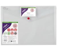 Snopake 12560 Lot de 5 chemises en polypropylène Polyfile A4 avec porte carte 5 claire