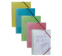 Snopake 12639 Lot de 5 porte-documents A4 Plusieurs couleurs