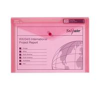 Snopake 12839X Polyfile A4 Popper Wallet avec bouton pression et Index Attache Classique Rouge (Lot de 5)