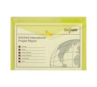 Snopake 12840X Polyfile A4 Pochettes avec bouton-pression et Index Attache Classique Jaune (Lot de 5)