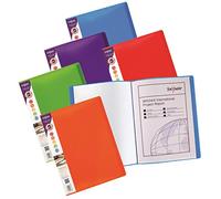 Snopake 15808 Lot de 5 protège-documents 24 pochettes Couleurs arc-en-ciel A4