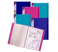 Snopake Electra 14103 Lot de 5 pochettes de présentation multi-poches Assortiment de couleurs Format A5