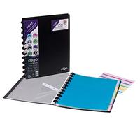 Snopake Eligo 15863 Lot de 2 porte-vues avec intercalaires et onglets 20 pochettes 40 pages Noir Format A4