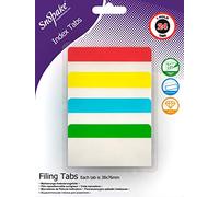 Snopake Intercalaires repositionnables extra épais 38x76mm - 24 onglets [Assortiments/Semi-transparent] 15884