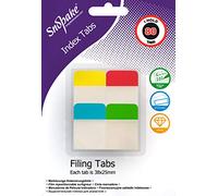 Snopake Onglets repositionnables extra épais 38x25mm - 80 onglets [Assortiments/semi-transparent] 15882