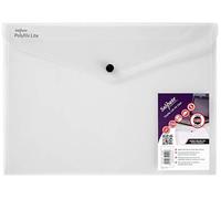 Snopake Polyfile Lite - Réf 15412 - Chemise à bouton pression - Polypropylène - Transparent - A4 - Lot de 5