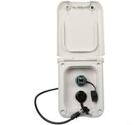 Snowchecking Boîte de prise d'alimentation étanche IP68 en plastique ABS avec DC 55 x 21 et connecteur réseau RJ45, pour caravane d'extérieur (C)