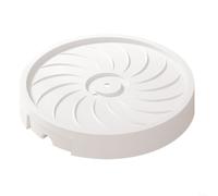 snowchecking Chariot à plantes avec roulettes, support roulant pour pots lourds, roulettes invisibles et plateau de drainage, mobilité silencieuse à 360°, charge de 77,1 kg, 984 x 984 x 255 (blanc)