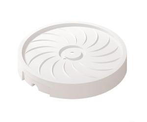 snowchecking Chariot à plantes avec roulettes, support roulant pour pots lourds, roulettes invisibles et plateau de drainage, mobilité silencieuse à 360°, charge de 77,1 kg, 984 x 984 x 255 (blanc)