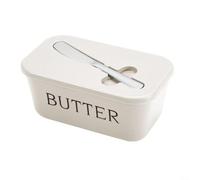 Snowchecking Grand beurrier en plastique avec support de spatule intégré, boîte de rangement multifonction pour beurre ou fromage (blanc)