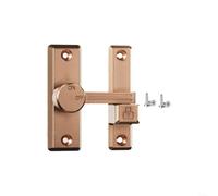 snowchecking Loquet de porte, serrure de porte coulissante, serrure à boulon, quincaillerie de placard, installation sans perforation, montage à 90/180 degrés, construction en alliage de zinc, porte