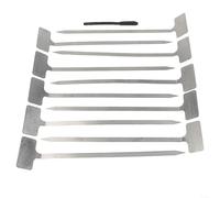 Snowchecking Lot de 10 étiquettes réutilisables en acier inoxydable avec marqueur résistant aux intempéries, pour étiqueter les plantes de jardin en plein air, argent