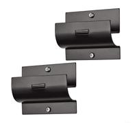 snowchecking Lot de 2 crochets muraux pour échelle, support de rangement de garage, support de rangement pour abri de jardin, design peu encombrant avec installation facile, noir