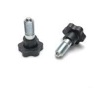Snowchecking Lot de 2 vis à main à tête hexagonale en plastique M14 x 15 pour tapis roulant et machines de fitness, fixations de rechange sans outils, noir
