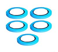 Snowchecking Lot de 5 rouleaux de ruban adhésif lumineux phosphorescent pour chambre à coucher, couloir, escaliers, cour, mur, porte, sécurité et décoration, 1/1,5 x 300 cm (1 cm, bleu)