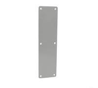 snowchecking Plaque de poussée en acier inoxydable, poignée de tirage, plaque de porte pour portes en bois, base large robuste, coins polis sans bavure, finition argentée, 300 x 80 mm, (sans poignée)