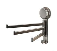 snowchecking Porte-serviettes rotatif à trois bras, barre porte-serviettes à ventouse, support mural pour salle de bain, cuisine, pivot à 180 degrés, design peu encombrant, sans perçage