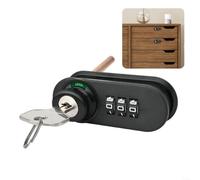 snowchecking Serrure à combinaison mécanique, loquet rotatif, code à 3 chiffres pour armoires et tiroirs, sécurité sans clé réinitialisable, construction en alliage de zinc, taille 75 x 26 mm, facile